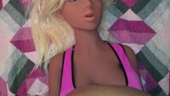 AMAZING CREAMPIE DURING TITFUCK WITH BRA SEX DOLL